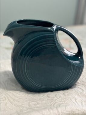 Fiestaware Retired Large Juniper Disc Pitcher by Homer Laughlin